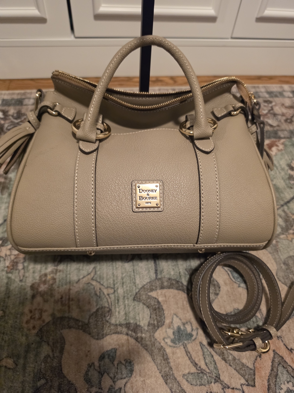 Dooney & Bourke Sorrento 30 Pocket Satchel in Taupe